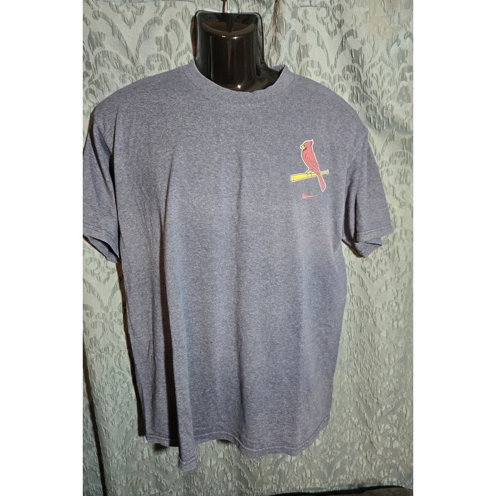 Nike St Louis Cardinals Shirt Mens Large L Grey Heather MLB Baseball Swoosh Tee